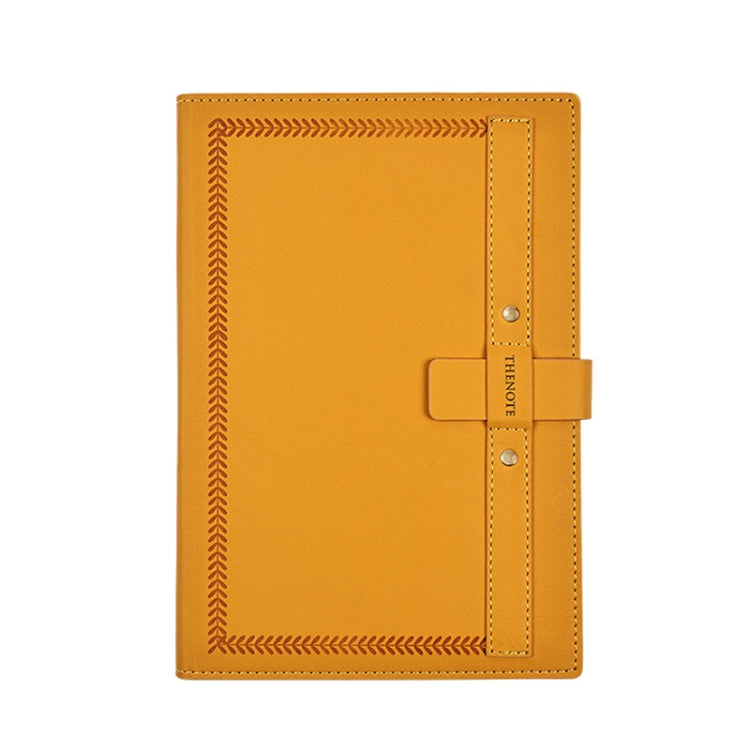 A5 PU Leather Matte Cover Embossed Insert Buckle Notebook