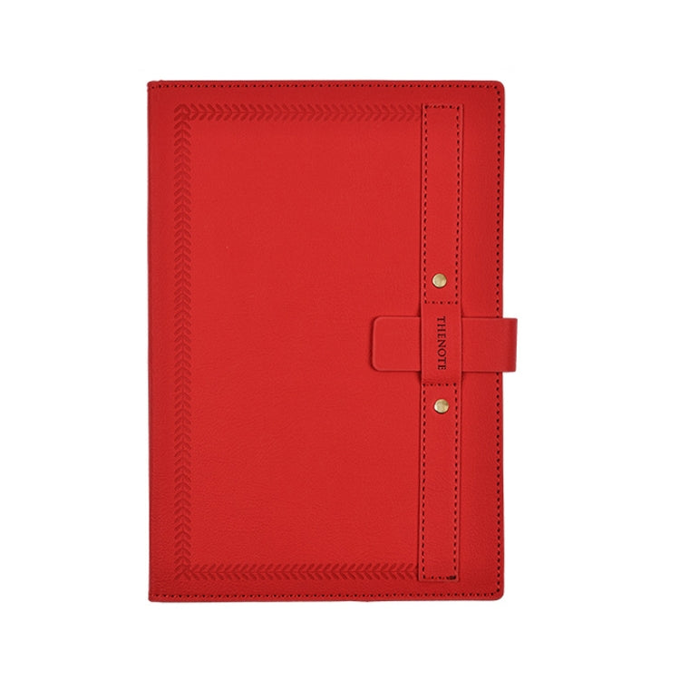 A5 PU Leather Matte Cover Embossed Insert Buckle Notebook