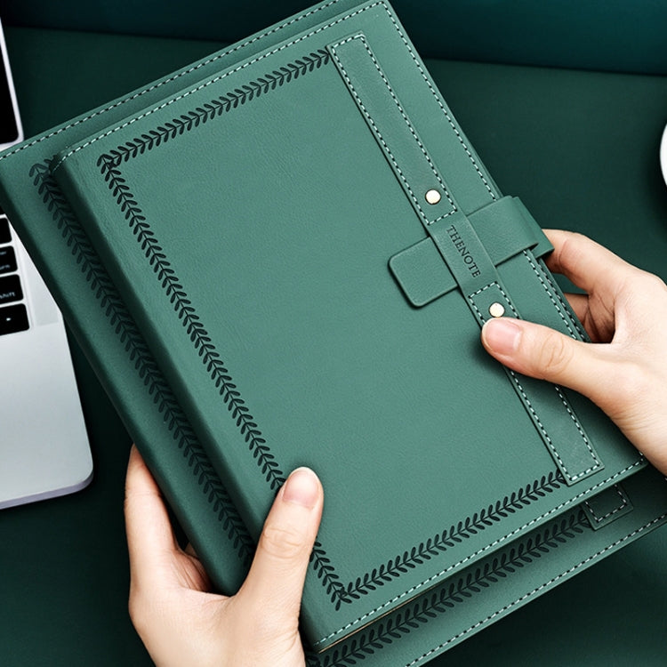 A5 PU Leather Matte Cover Embossed Insert Buckle Notebook