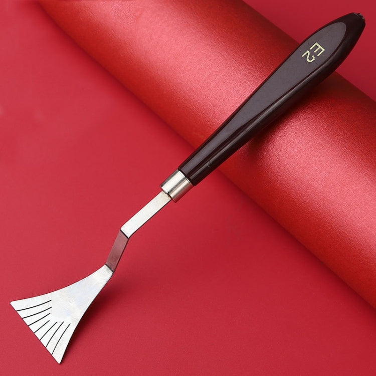 9 PCS Oil Painting Knife Graffiti Toning Wooden Scraper Student Art Painting Tool, Style: E2