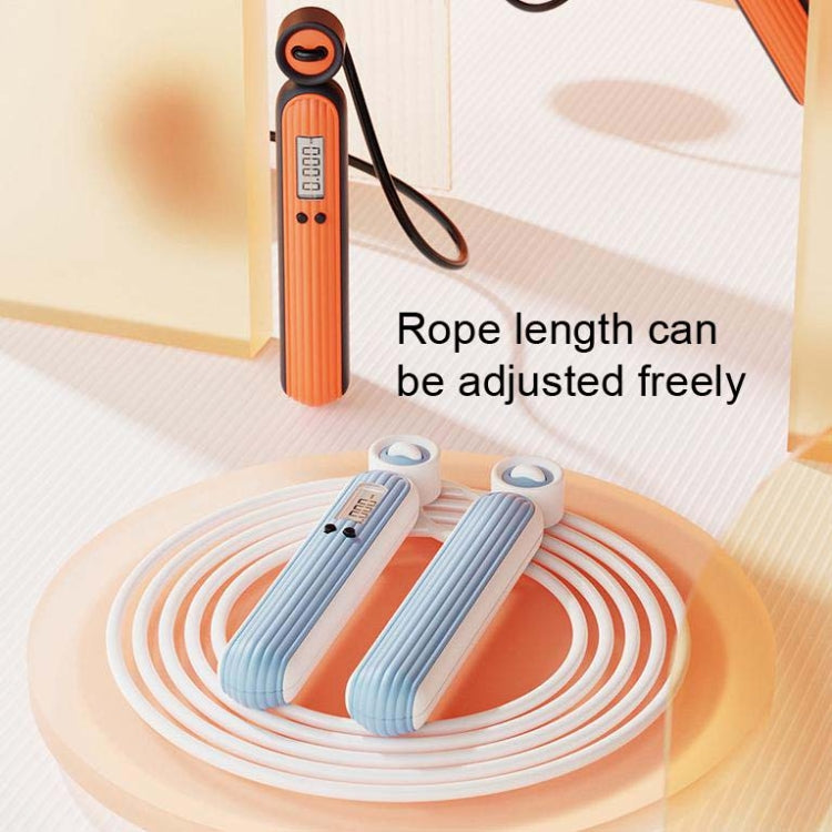 Fitness Sport Intelligent Electronic Counting Skipping Rope, Style: Long Rope (Orange)