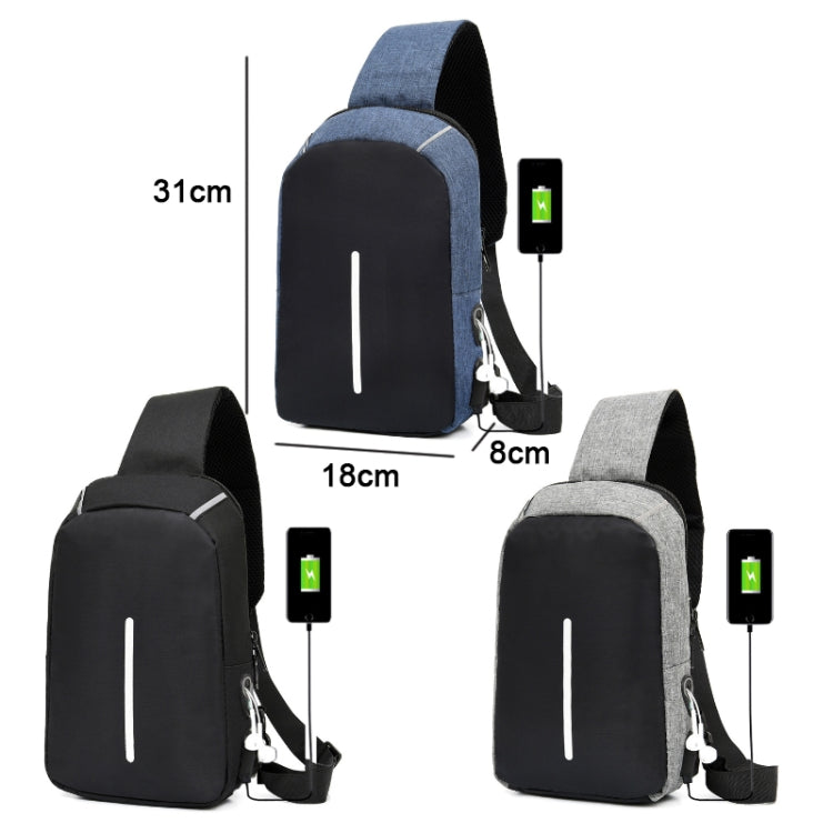 USB Charging Outdoor Leisure Multifunctional Chest Bag