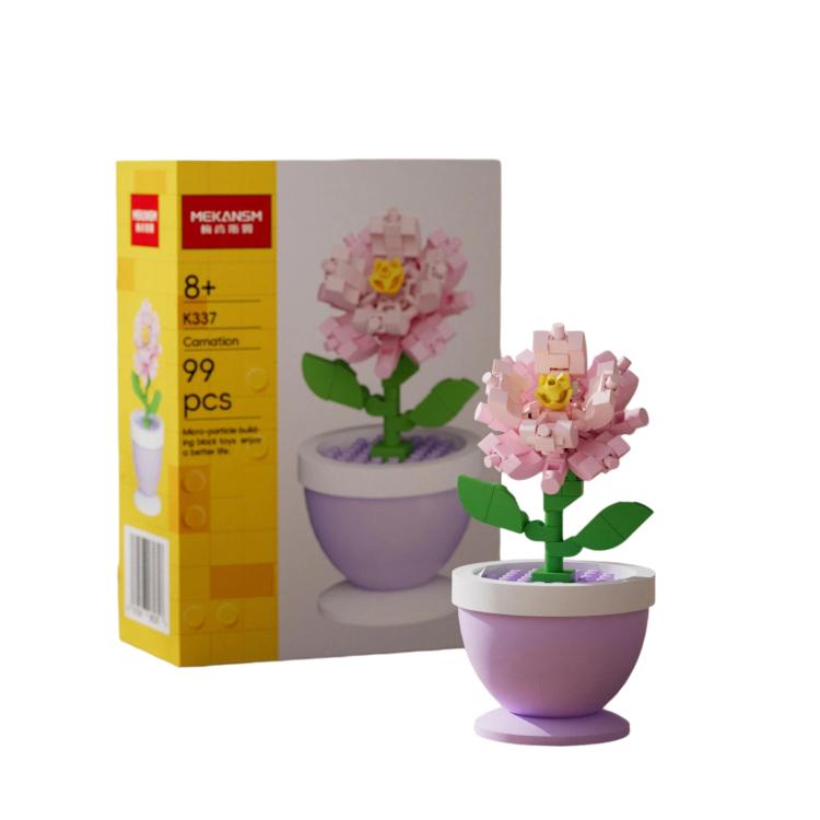 MEKANSM Mini Flower Building Blocks Micro Building Bricks Potted Plant Small Botanical Collection Desk Decor DIY Toy for Kids 8+ and Adults