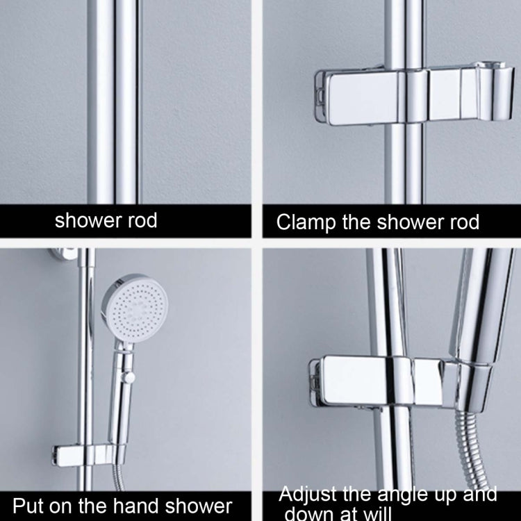 Bath Shower Rod Lifter Bracket Shower Pipe Lift Clamp Electroplating