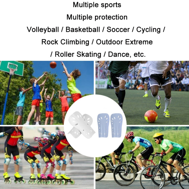 2 Pairs Football Shin Pads Professional Game Training Sports Knee Pads, Color: HTB01 White S