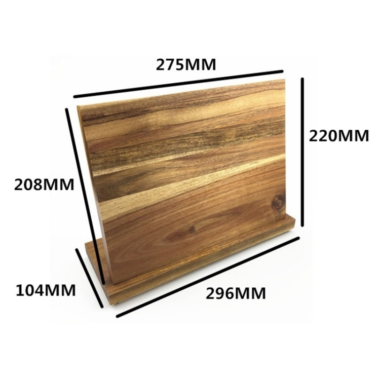 Home Kitchen Double-Sided Magnetic Solid Wood Knife Holder(275x105x215mm)