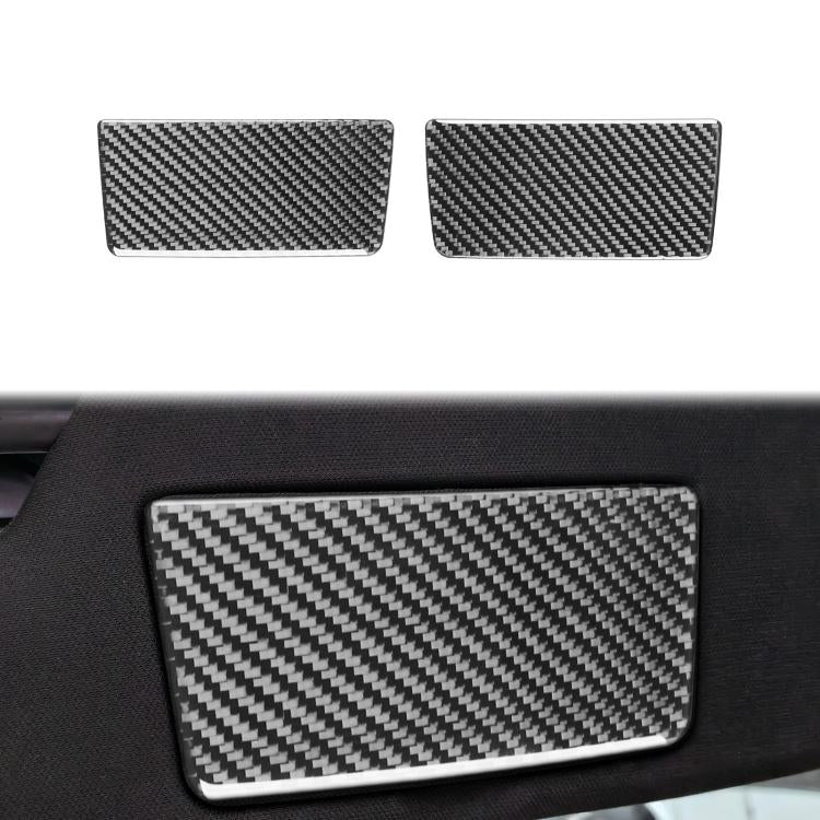 For Chevrolet Corvette C8 2pcs /Set Vanity Mirror Panel Sticker - Black