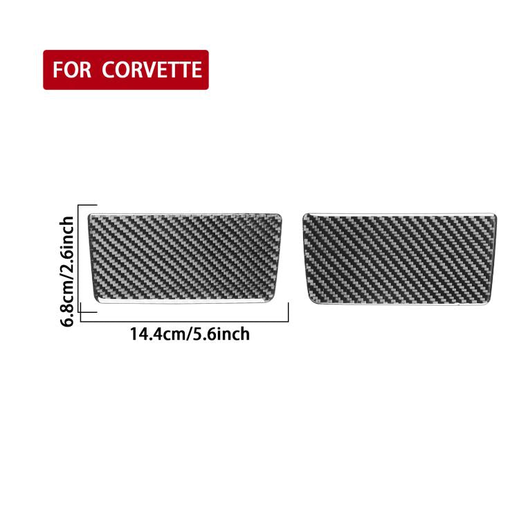 For Chevrolet Corvette C8 2pcs /Set Vanity Mirror Panel Sticker - Black