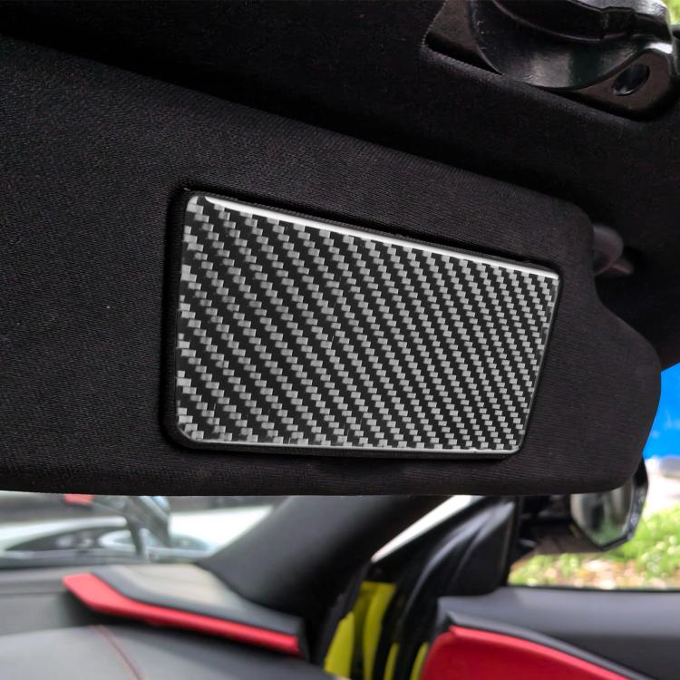 For Chevrolet Corvette C8 2pcs /Set Vanity Mirror Panel Sticker - Black