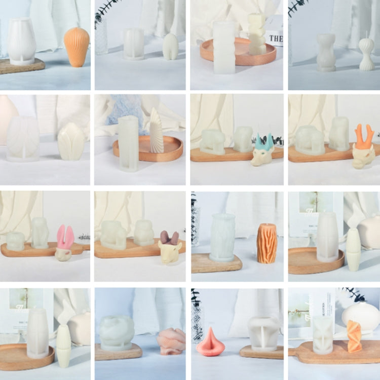Geometric Scented Candle Silicone Mold, Specification: LZ-383+Tool Set