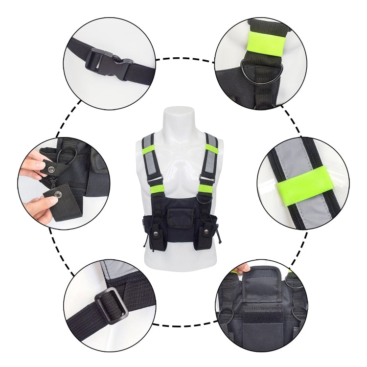 MTP-340 Adjustable Walkie-talkie Call Machine Vest, Size: One Size