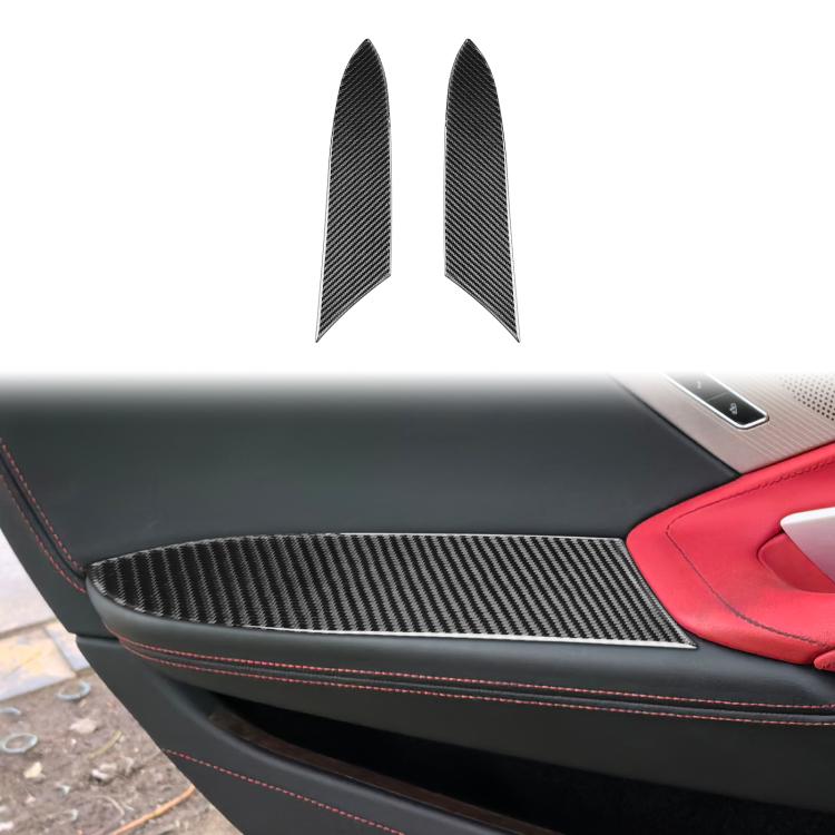 For Chevrolet Corvette C8 2pcs /Set Inner Armrest Panel Sticker - Black