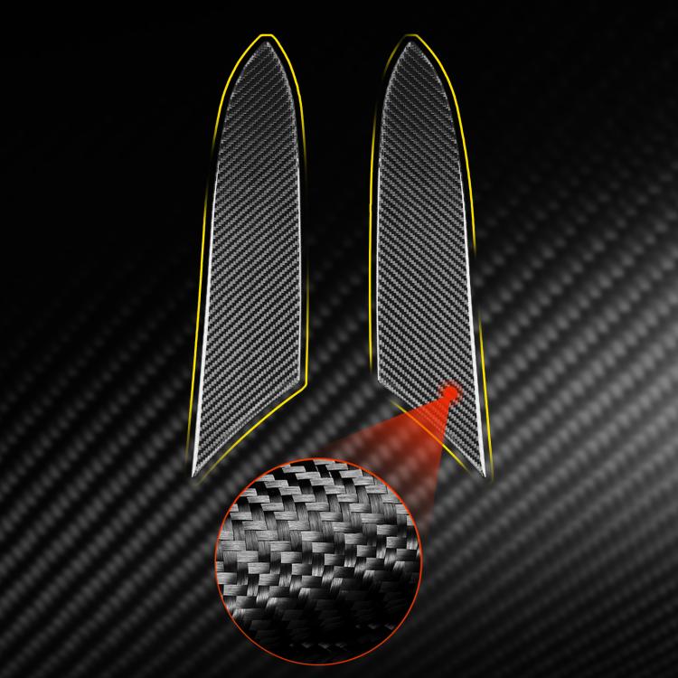 For Chevrolet Corvette C8 2pcs /Set Inner Armrest Panel Sticker - Black