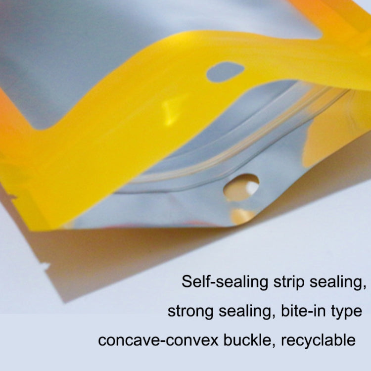 100PCS Aluminum Foil Ziplock Bag Jewelry Sealed Packaging Bag, Size: 8.5x13cm (Blue Gradient)