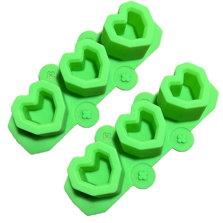 2 PCS 3 Grid Love-shaped Ice Cup Ice Tray Silicone Mold Cake Mold