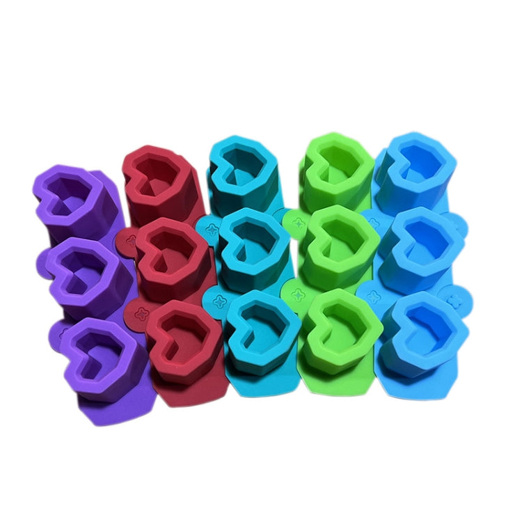 2 PCS 3 Grid Love-shaped Ice Cup Ice Tray Silicone Mold Cake Mold