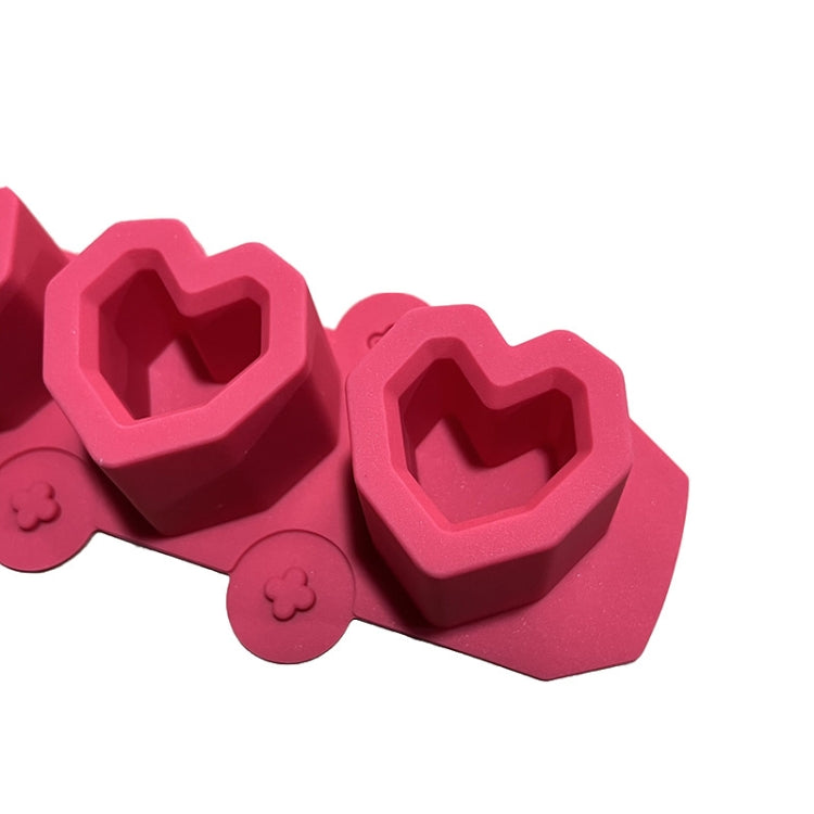 2 PCS 3 Grid Love-shaped Ice Cup Ice Tray Silicone Mold Cake Mold