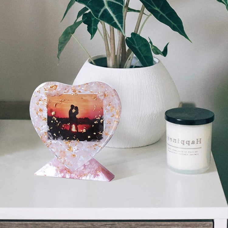 Heart-shaped Square Photo Frame Display DIY Silicone Mould, Spec: S (Rectangle)