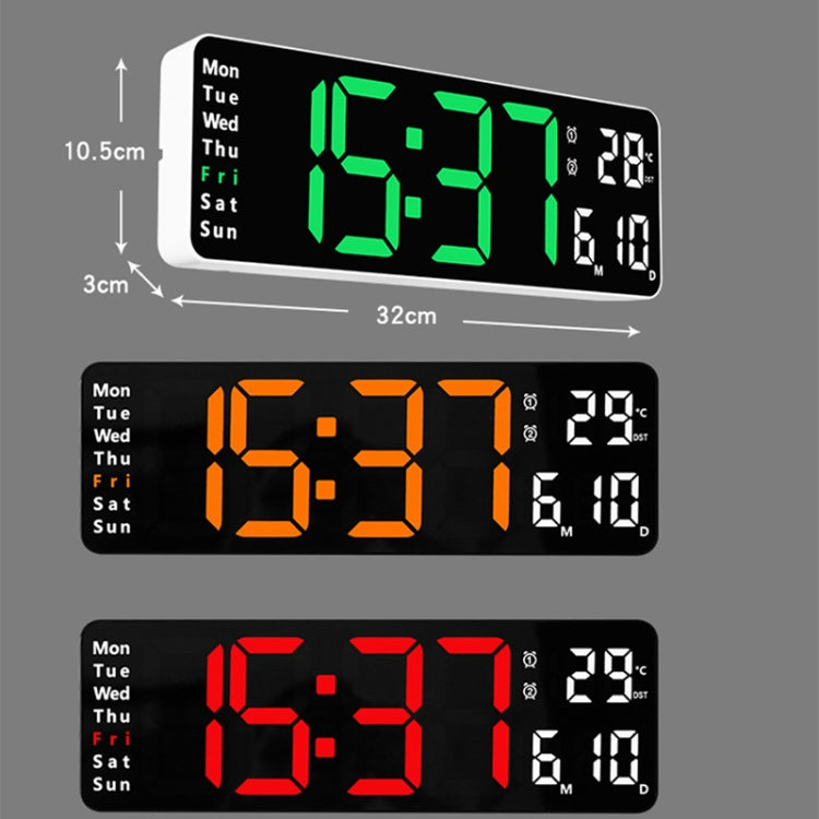 6629 13 Inch Multifunctional LED Living Room Large Screen Wall Clock