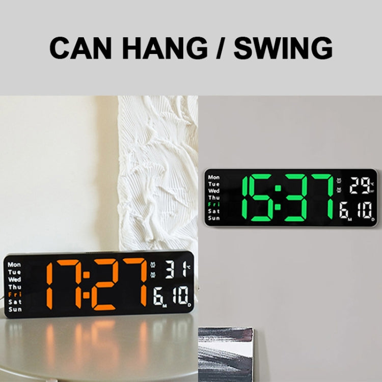 6629 13 Inch Multifunctional LED Living Room Large Screen Wall Clock