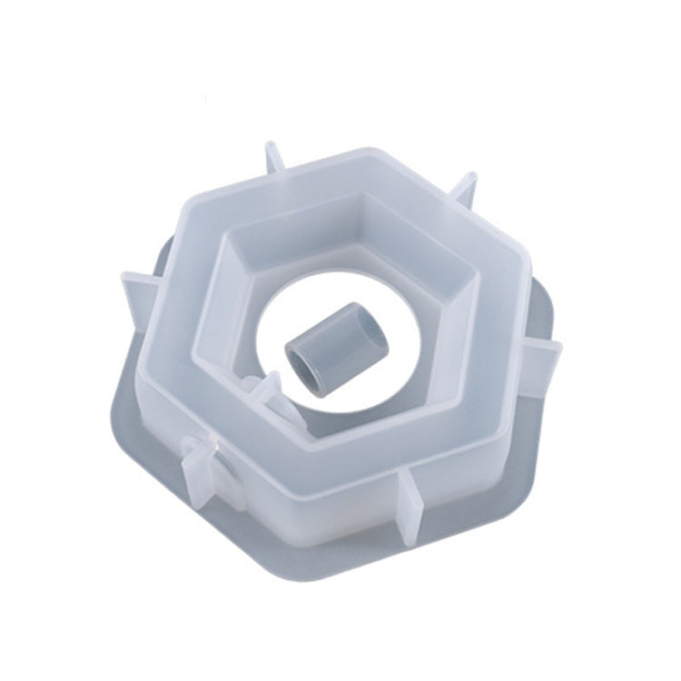DIY Crystal Epoxy Test Tube Cultivation Vase Silicone Mould, Spec: Hexagon+2Pcs Light Purple