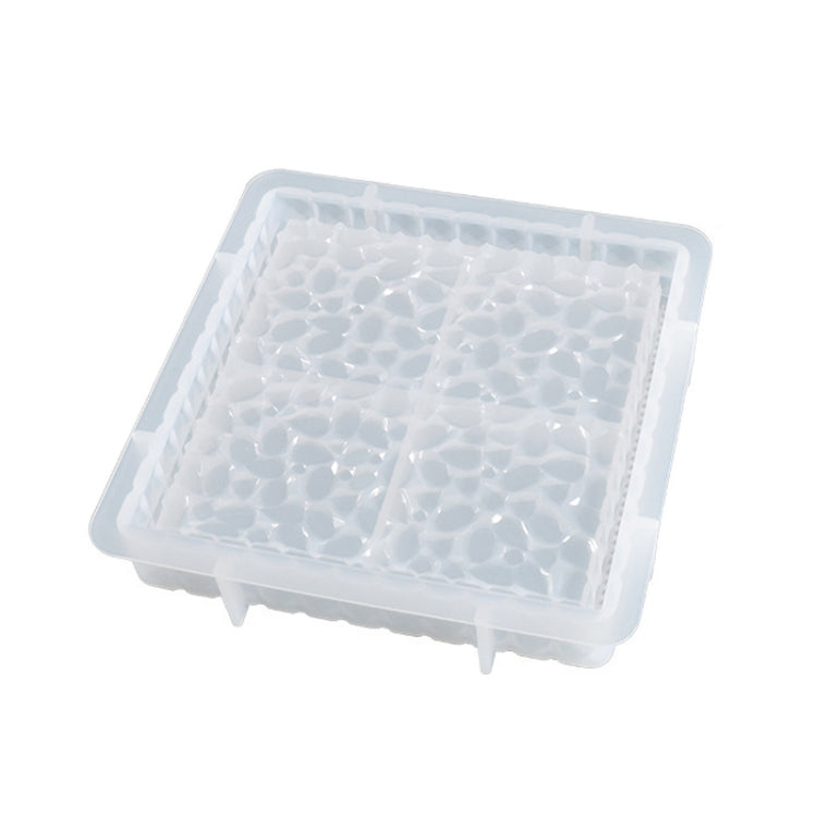 2 PCS DIY Round and Square Diamond Pattern Storage Tray Silicone Mold, Specification: Square
