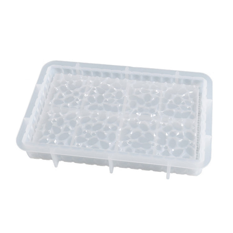 2 PCS DIY Round and Square Diamond Pattern Storage Tray Silicone Mold, Specification: Rectangular