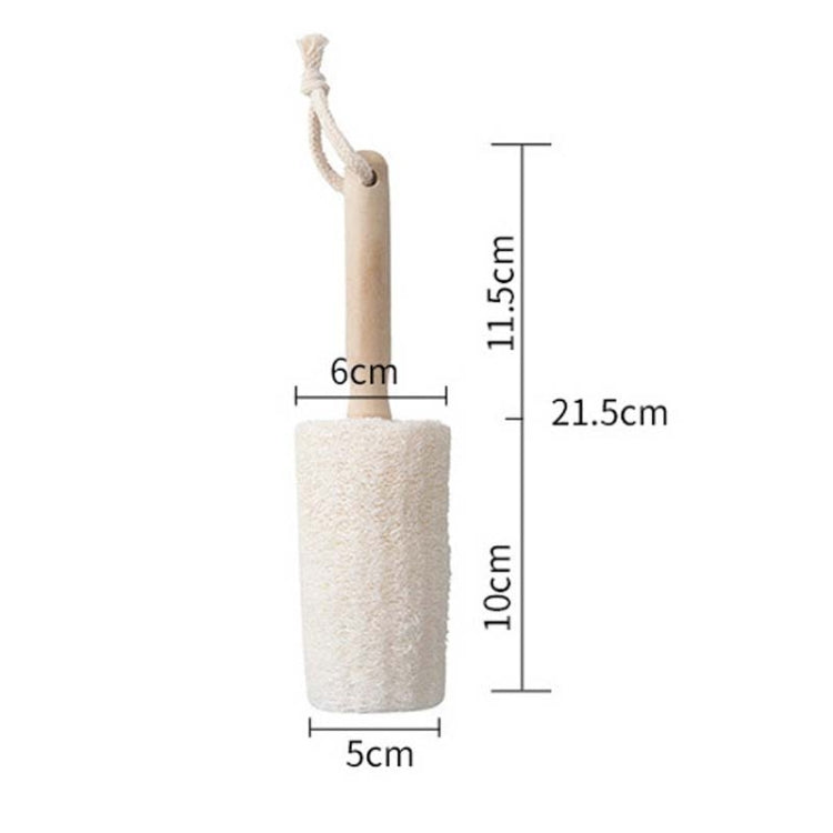Kitchen Wooden Handle Cleaning Brush,Style: Loofah Cup Brush