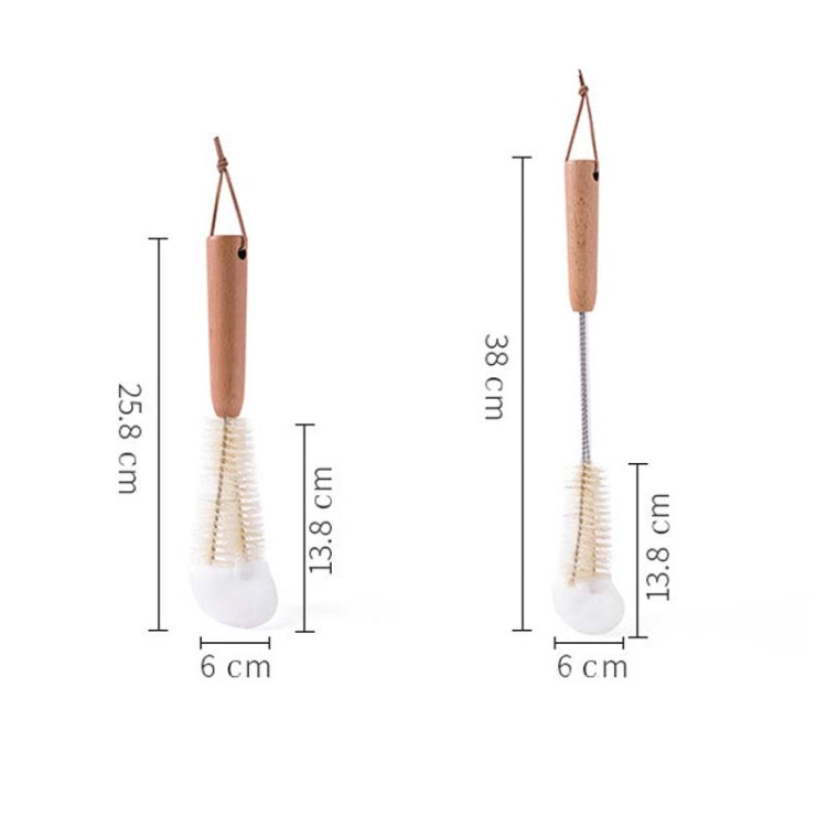 Kitchen Wooden Handle Cleaning Brush,Style:  Short Handle Cup Brush