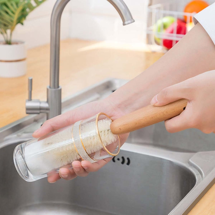 Kitchen Wooden Handle Cleaning Brush,Style:  Short Handle Cup Brush