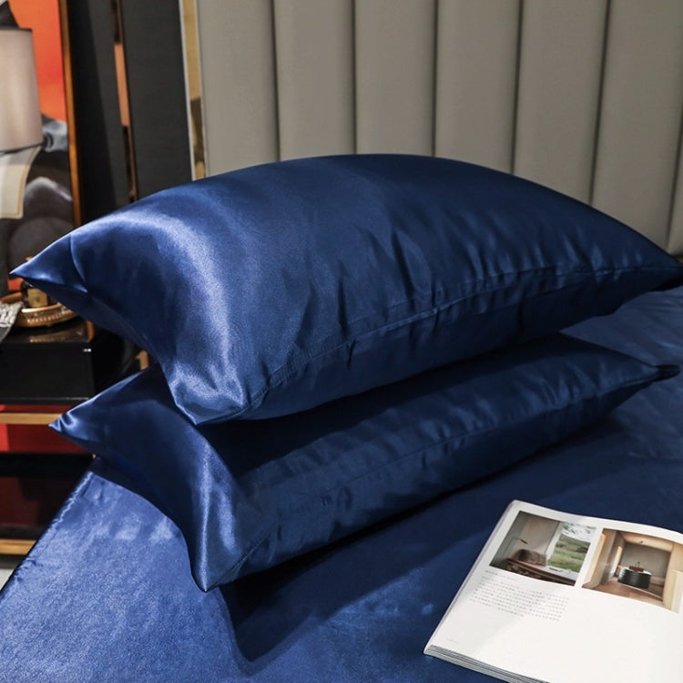 2 Pairs Ice Silk Pillowcase Home Textile Bedding, Size: 50x90cm