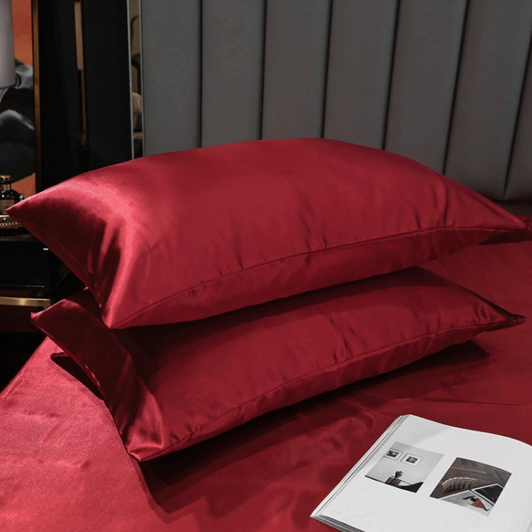 2 Pairs Ice Silk Pillowcase Home Textile Bedding, Size: 50x90cm