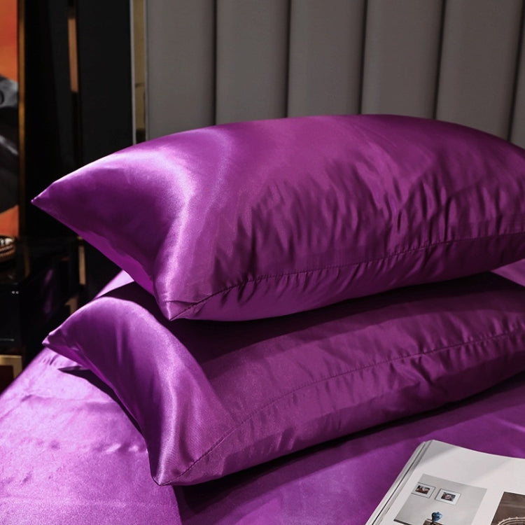 2 Pairs Ice Silk Pillowcase Home Textile Bedding, Size: 50x90cm