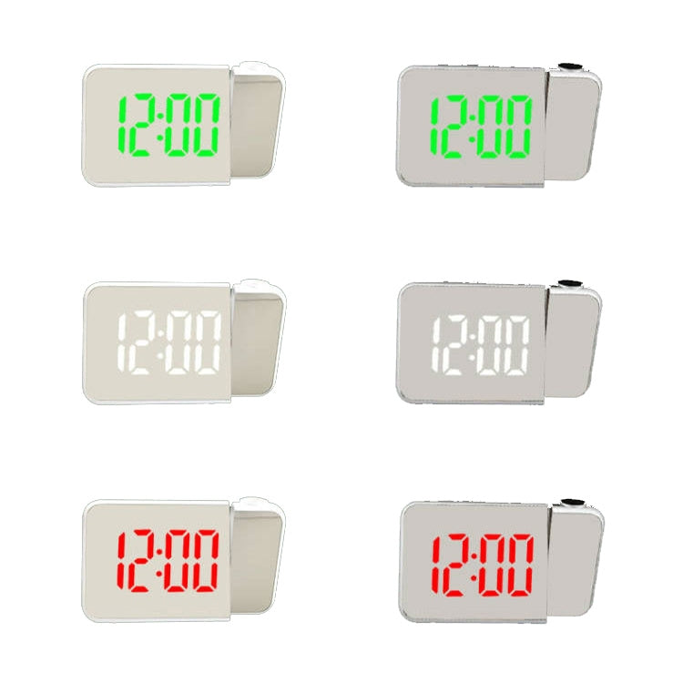 8590 LED Mirror Projection Automatic Semi-bright Electronic Clock