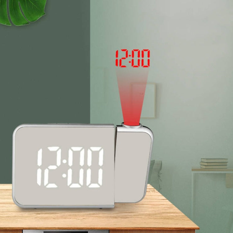 8590 LED Mirror Projection Automatic Semi-bright Electronic Clock