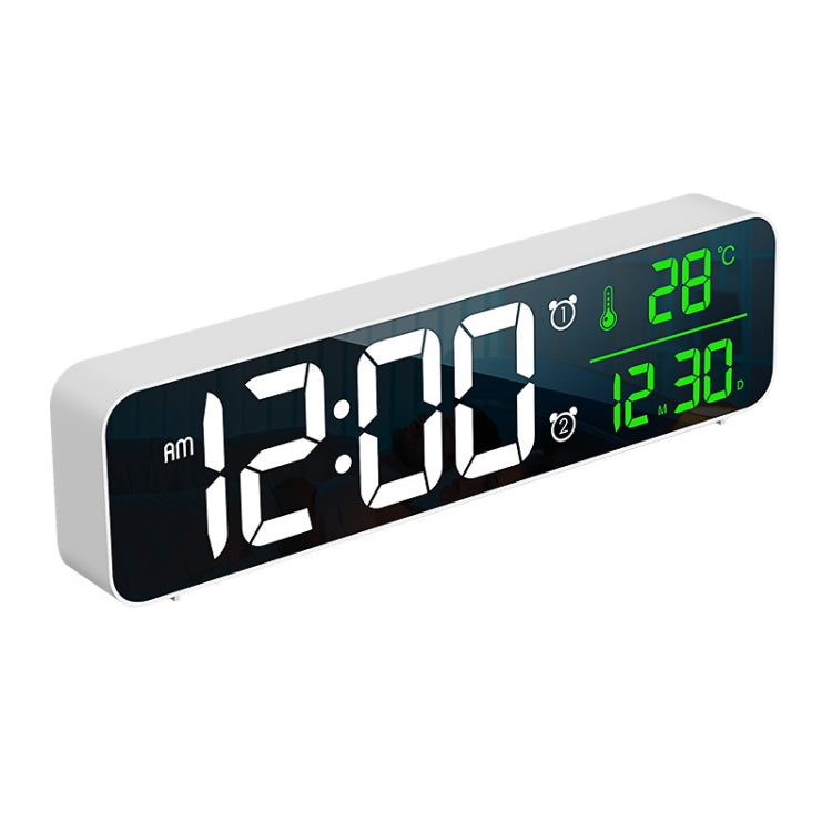 8810 LED Mirror Living Room Music Wall Clock with Temperature Date Display