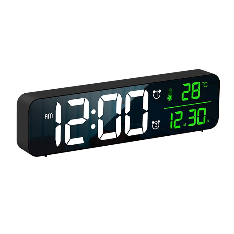 8810 LED Mirror Living Room Music Wall Clock with Temperature Date Display
