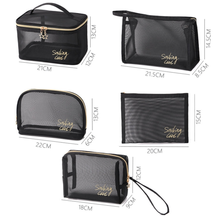 Travel Large Capacity Transparent Mesh Cosmetic Bag, Style: Octagonal