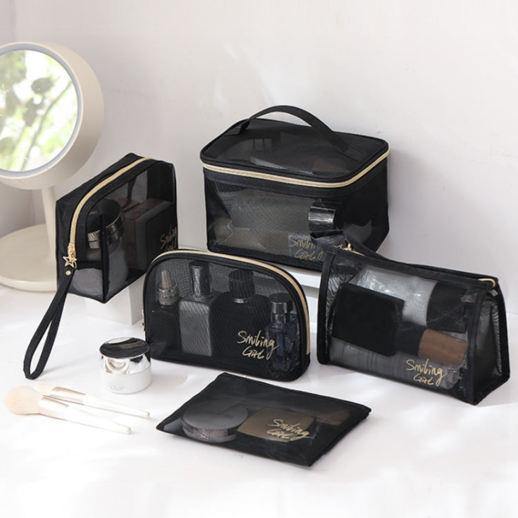 Travel Large Capacity Transparent Mesh Cosmetic Bag, Style: Triangle