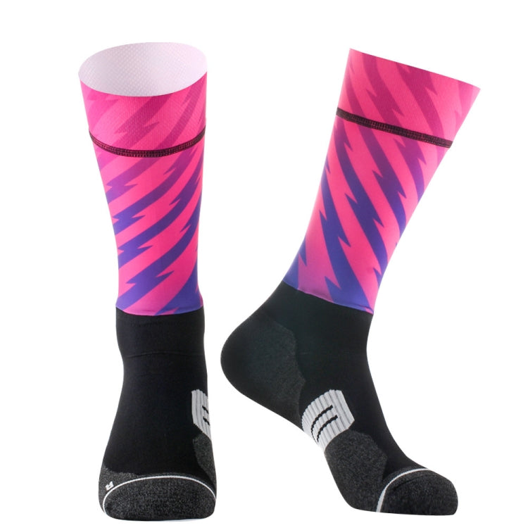 Road Bike Socks Non-Slip Outdoor Riding Socks Elastic Compression Socks, Size: 38-44