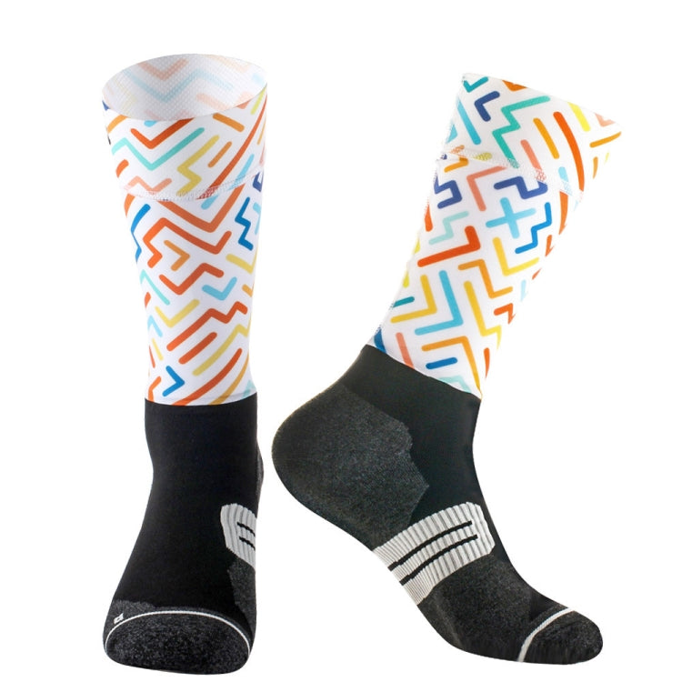 Road Bike Socks Non-Slip Outdoor Riding Socks Elastic Compression Socks, Size: 38-44