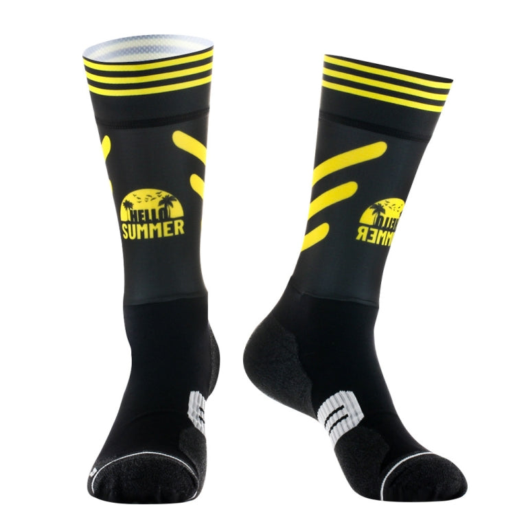 Road Bike Socks Non-Slip Outdoor Riding Socks Elastic Compression Socks, Size: 38-44
