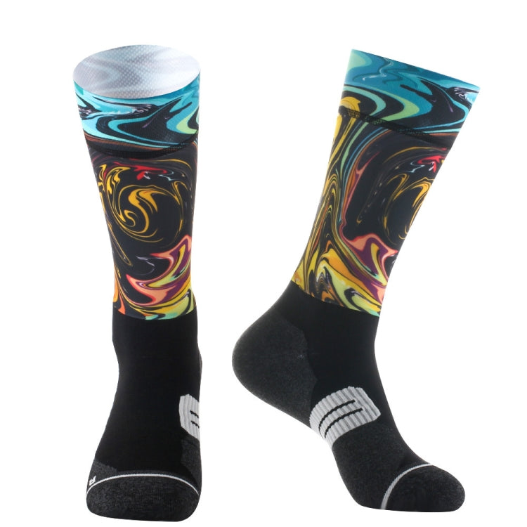 Road Bike Socks Non-Slip Outdoor Riding Socks Elastic Compression Socks, Size: 38-44