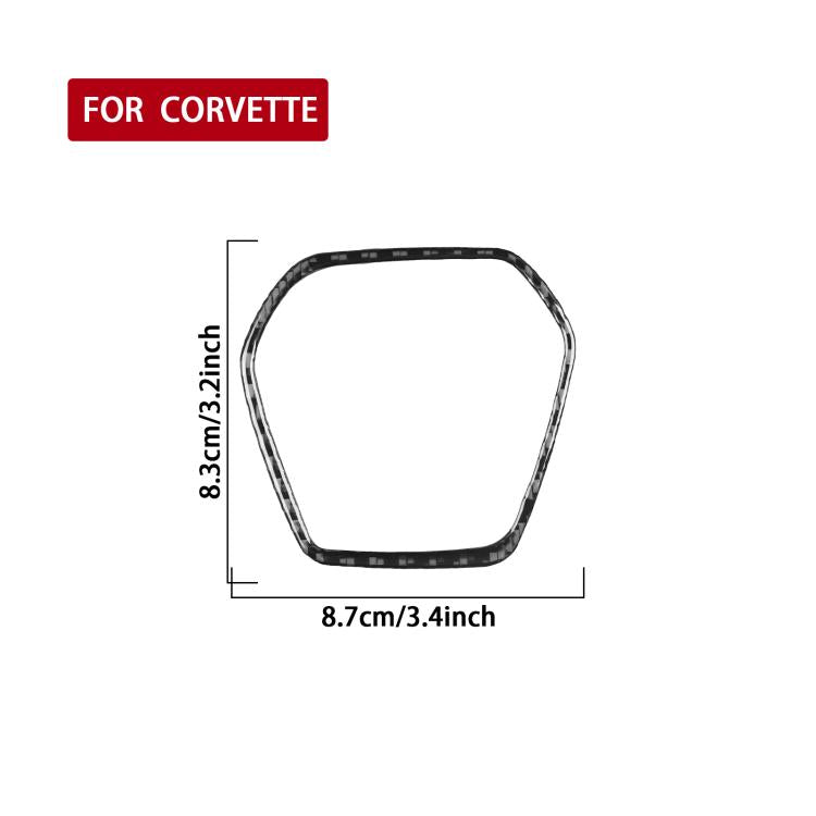 For Chevrolet Corvette C8 Steering Wheel Frame Sticker - Black