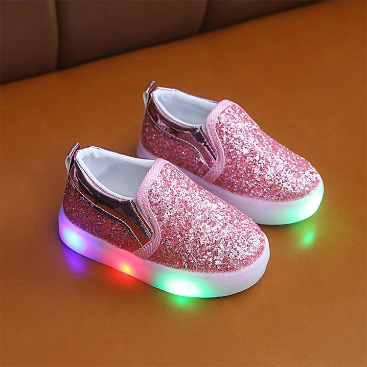 Children Flash Sneakers Sequin Caual Shoes, Size:27