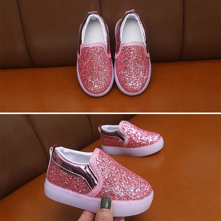 Children Flash Sneakers Sequin Caual Shoes, Size:27