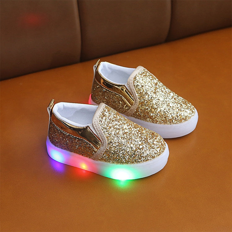 Children Flash Sneakers Sequin Caual Shoes, Size:27