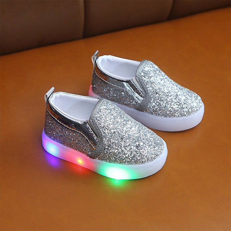 Children Flash Sneakers Sequin Caual Shoes, Size:27