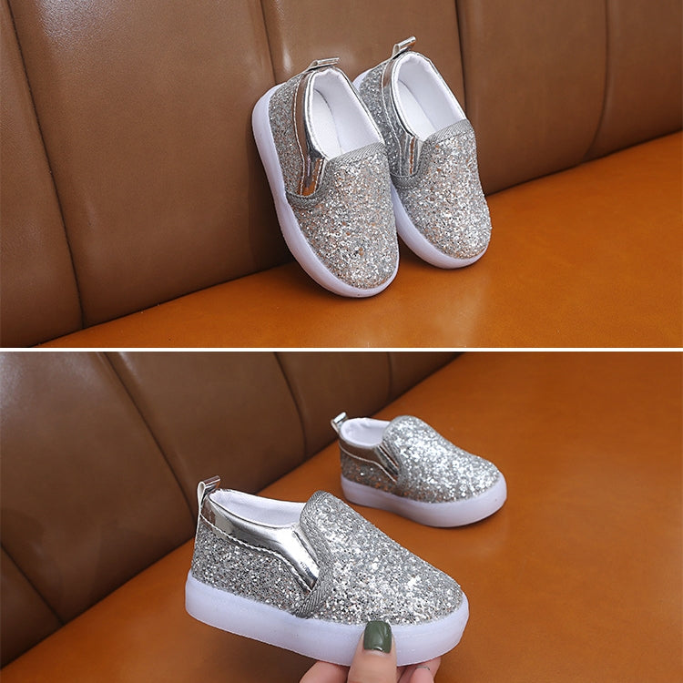Children Flash Sneakers Sequin Caual Shoes, Size:27