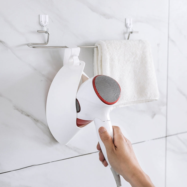 Hair Dryer Storage Hanger Bathroom Rack(White)